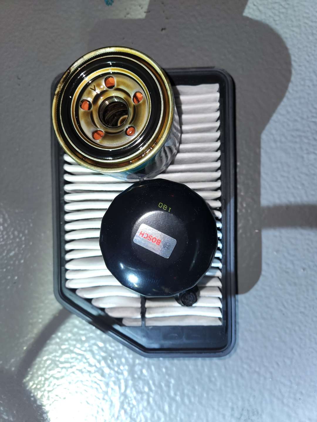 오일필터 교체 사진